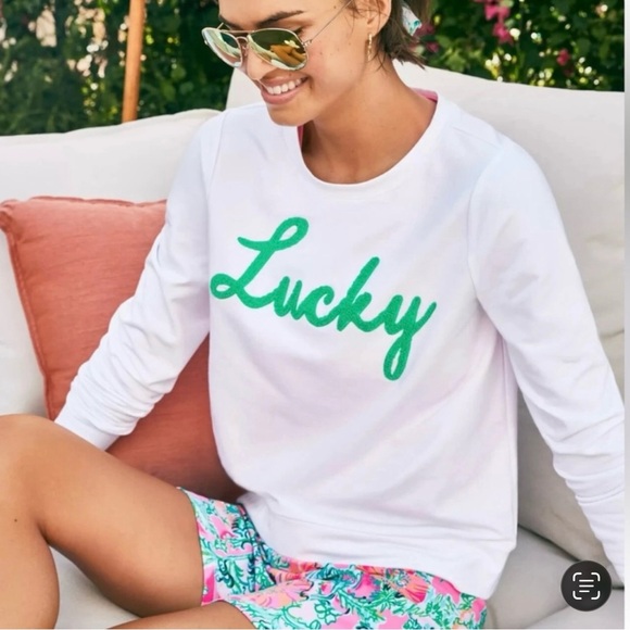 Lilly Pulitzer Tops - NWOT- Lilly Pulitzer Rami Lucky Sweatshirt